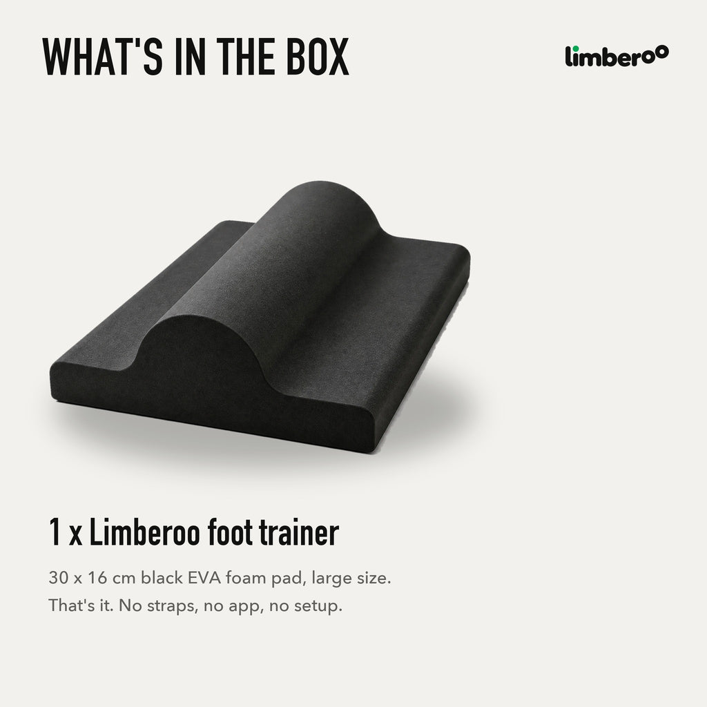 In the box: one Limberoo foot trainer
