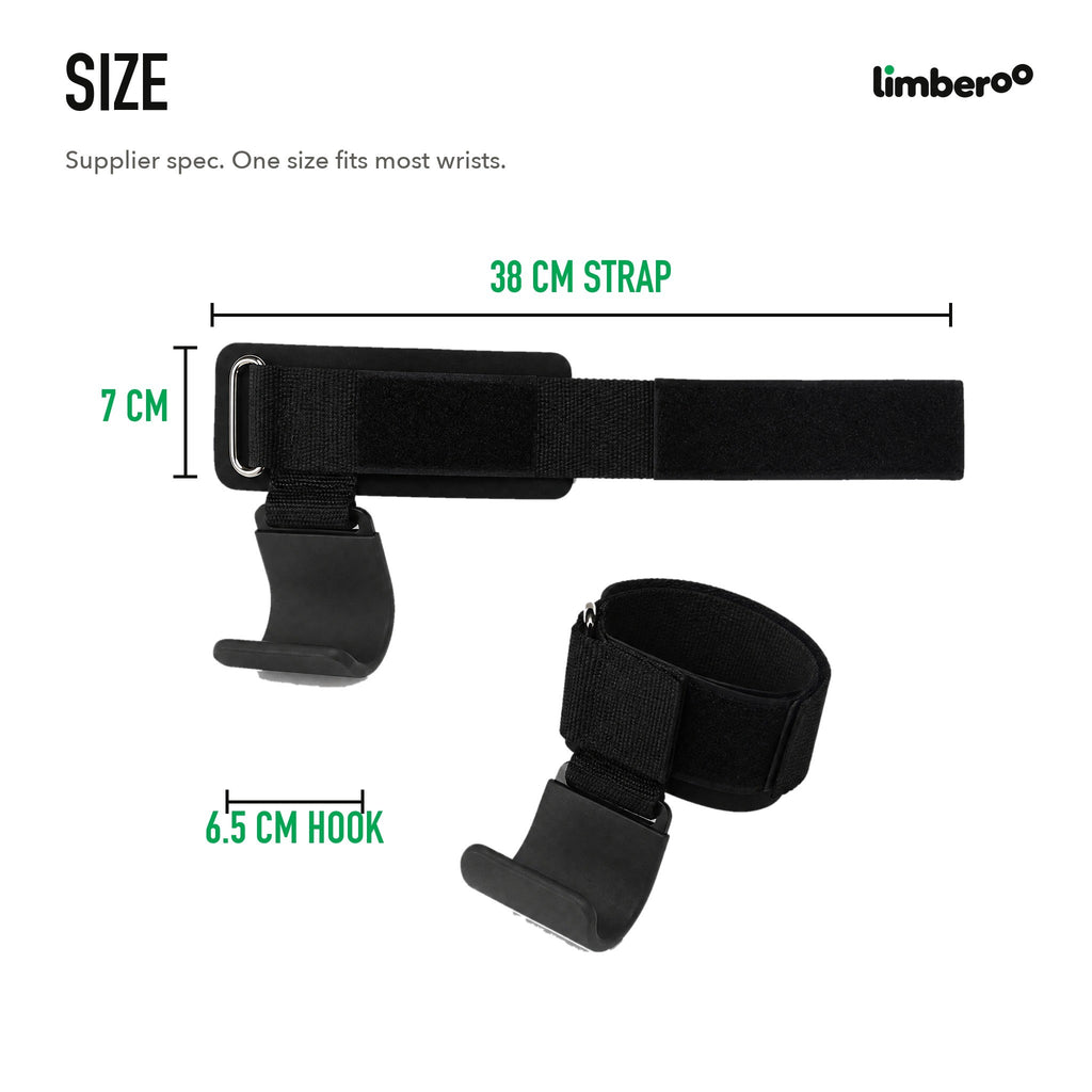 Size: 38 cm strap, 7 cm wide, 6.5 cm hook