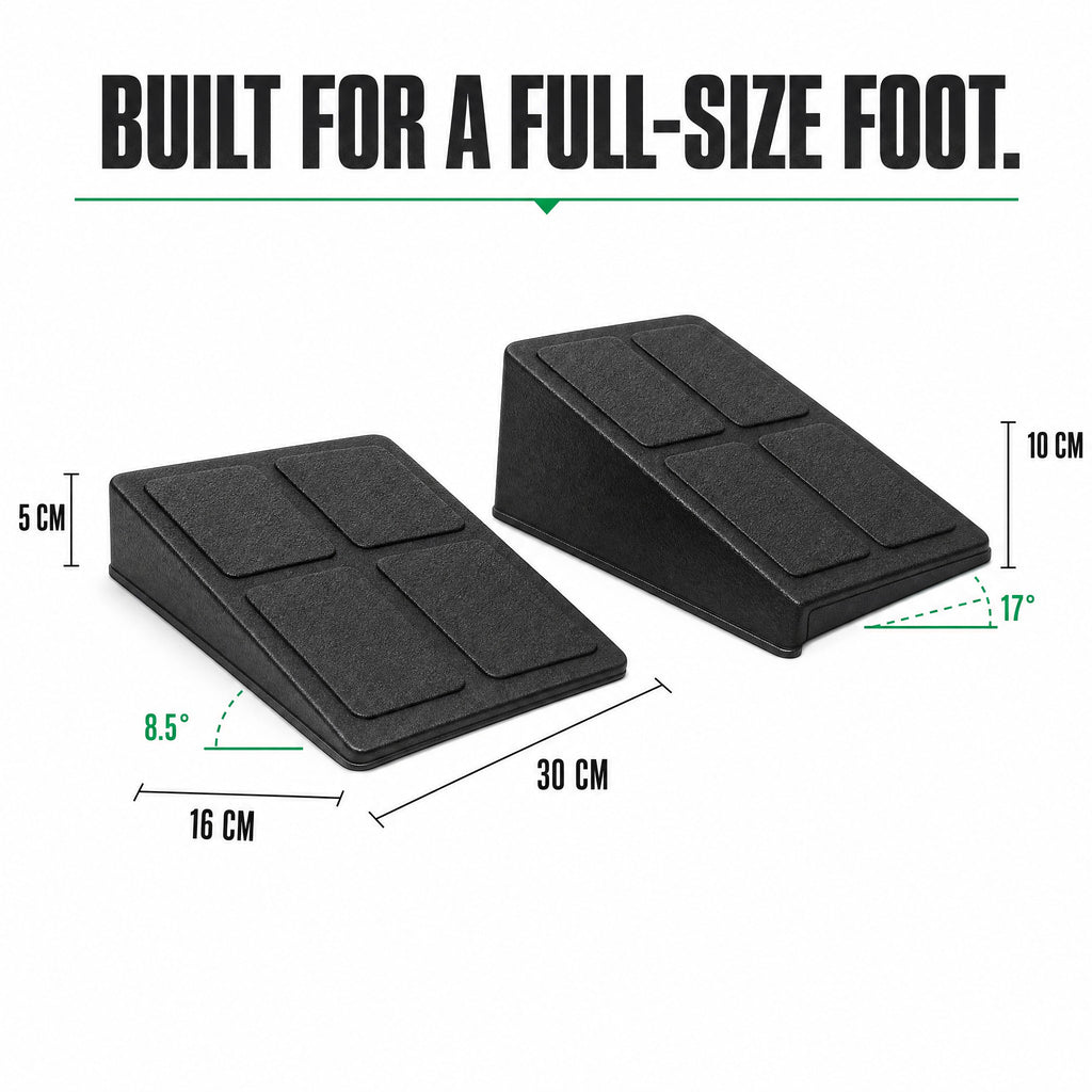 Wedge dimensions: 30 by 16 cm, 5 and 10 cm high
